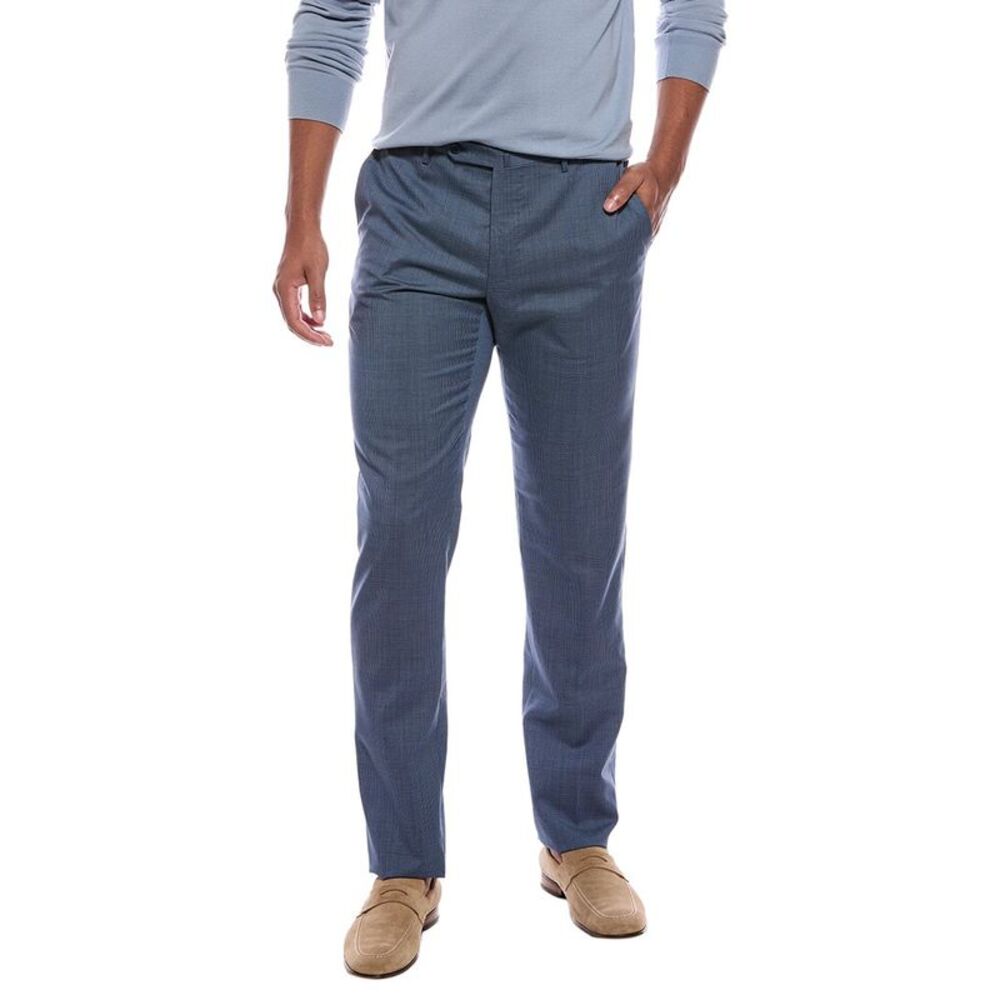Slowear Mens  Incotex Matty Wool Trouser, Blue